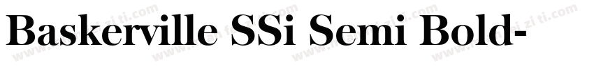 Baskerville SSi Semi Bold字体转换